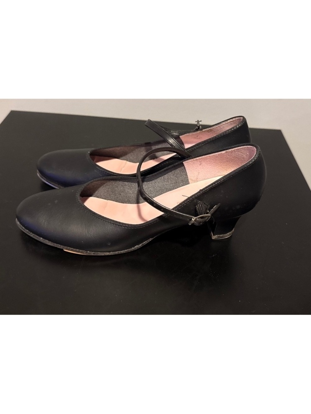 Tele tone tap shoes capezio Black Leather Mary Jane Shoes